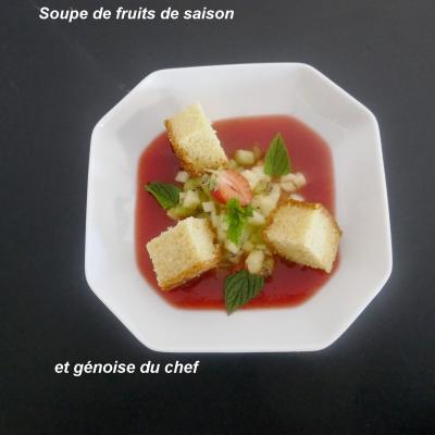 Cours du 31 Mai 2022 - Menu - Soupe de Fruits & Genoise
