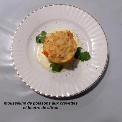Cours du 12 & 13 Décembre 2022 - Mousseline de Poissons aux crevettes beurre de citron