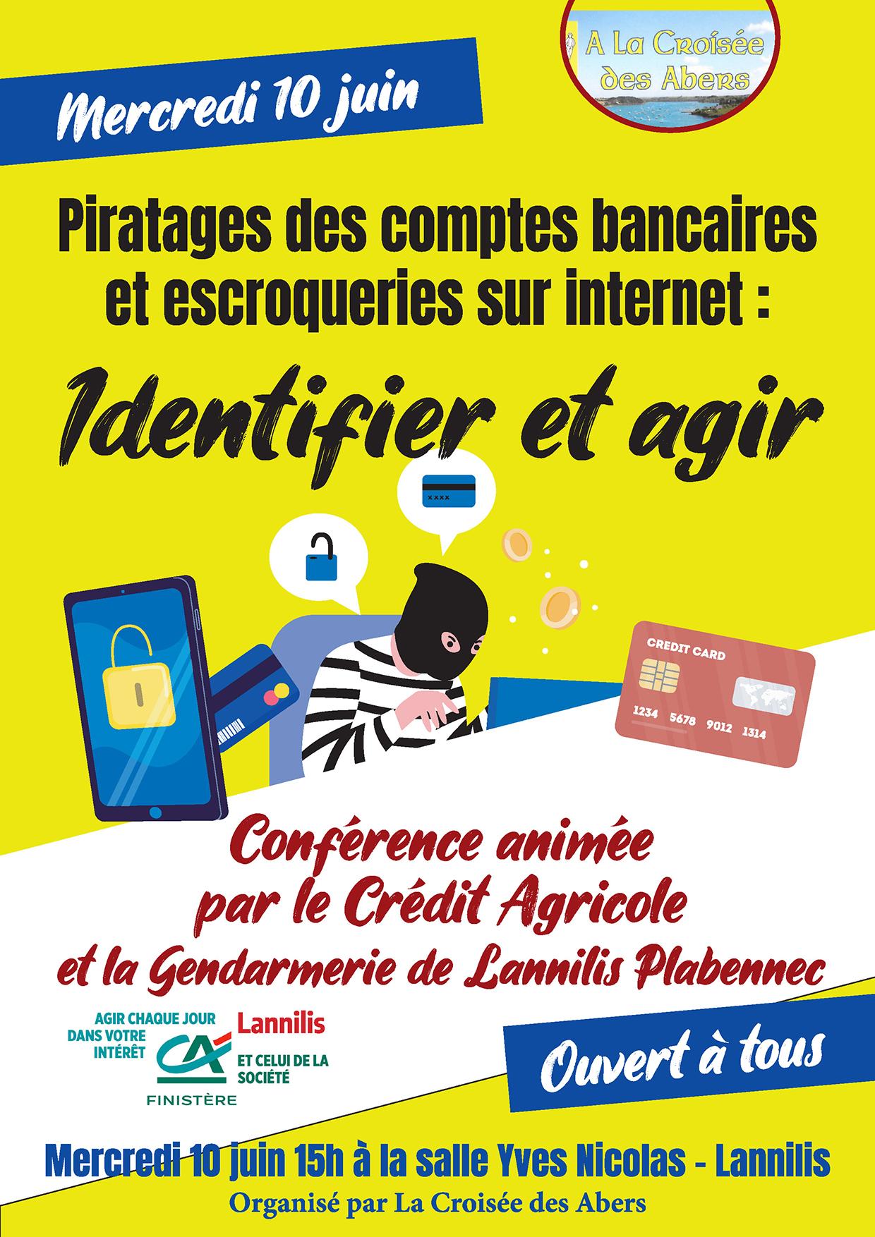 Affiche piratage banque