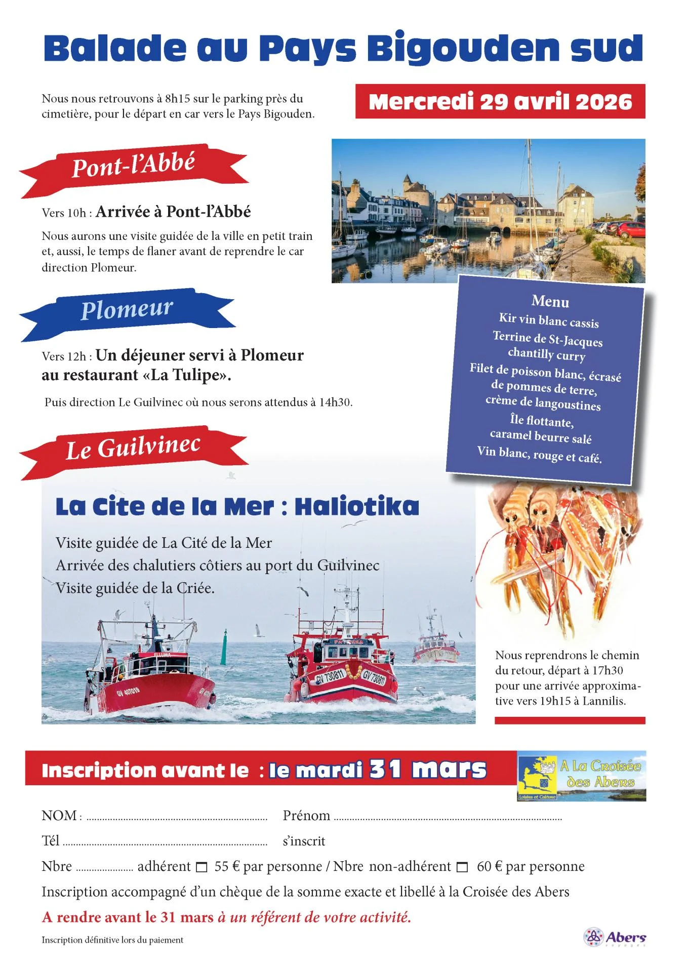 Balade pays bigouden 29 avril mail